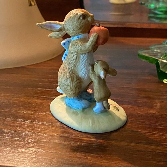 Vintage Lefton Ceramic Rabbit Mouse Pumpkin Easter #2889 - Picture 3 of 5